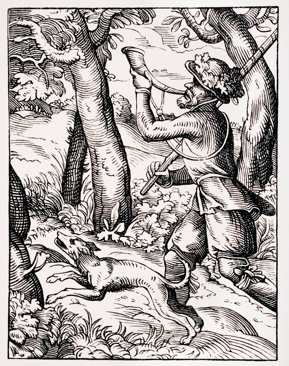 Tysk sportsmand, efter et stik af Jost Amman (1539-91) fra "Le Moyen Age et La Renaissance" af Paul Lacroix (1806-84) udgivet i 1847 af French School