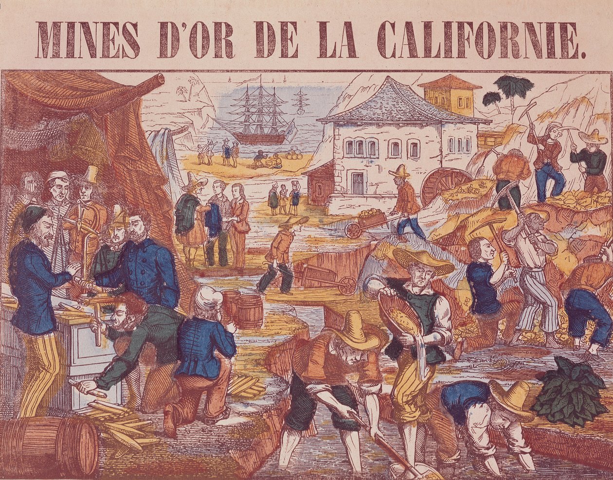 Guldminer i Californien af French School