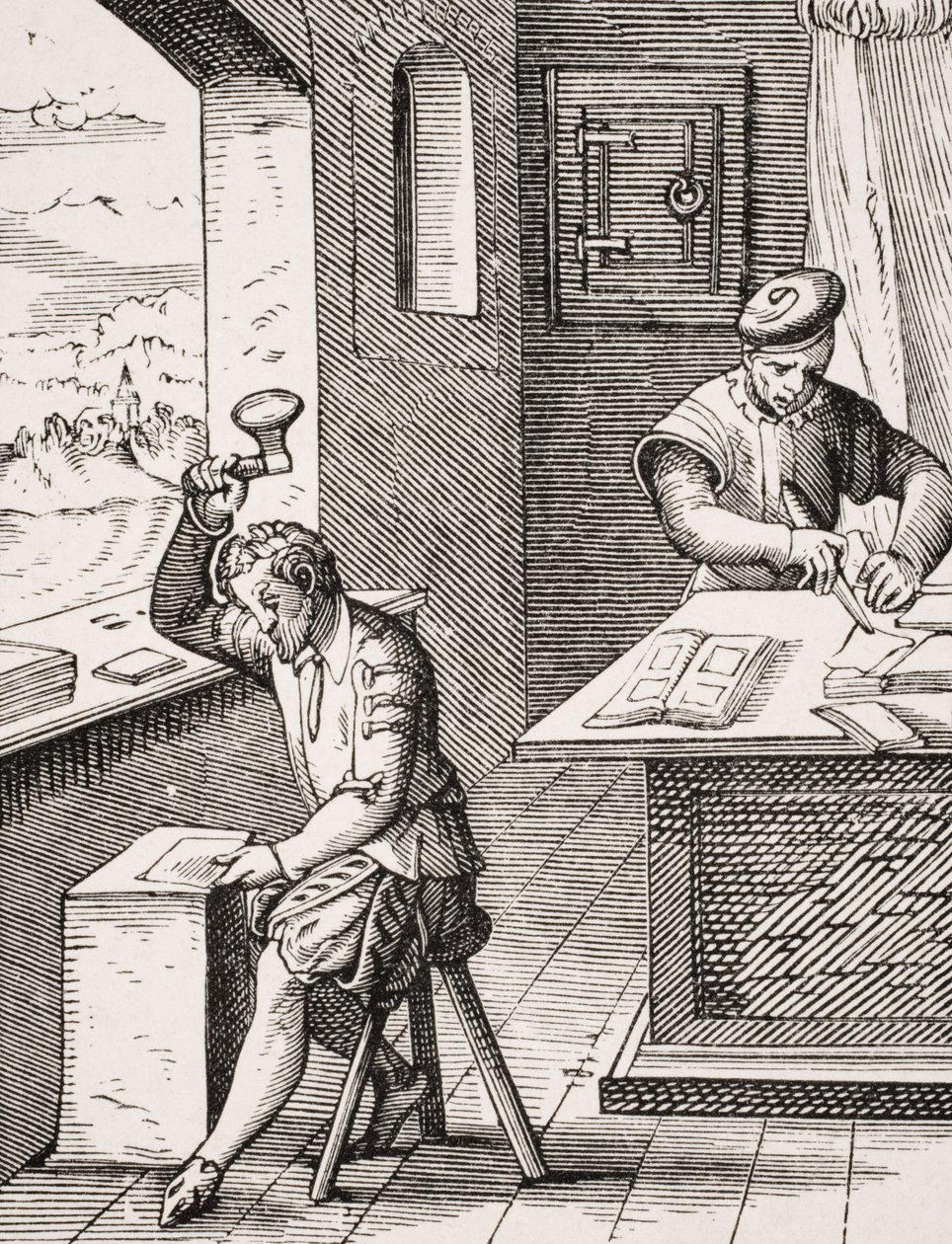 Goldbeater, gengivelse af et træsnit af Jost Amman (1539-91) fra 