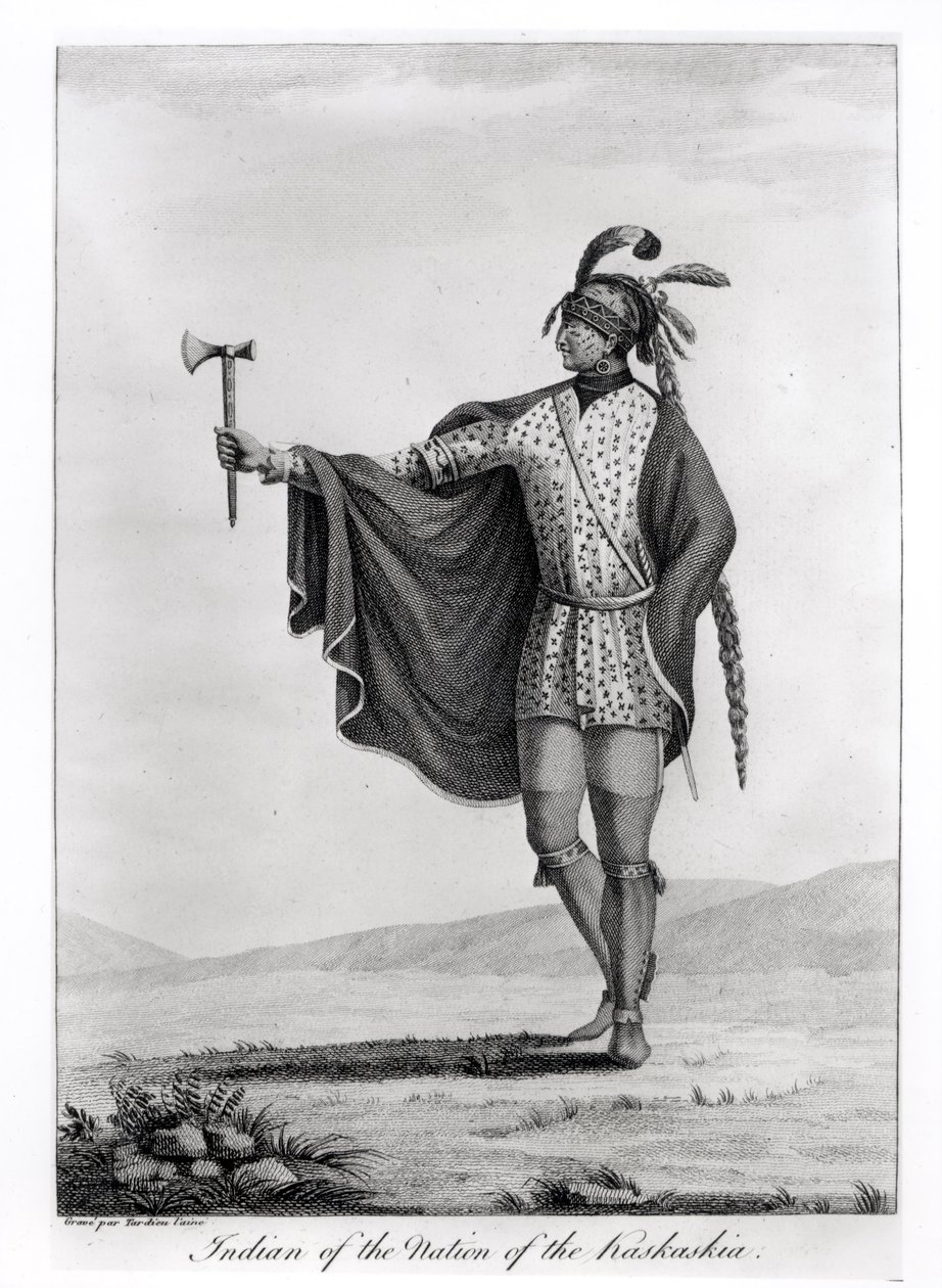 Indian of the Nation of Kaskaskia, fra atlas til Callots 