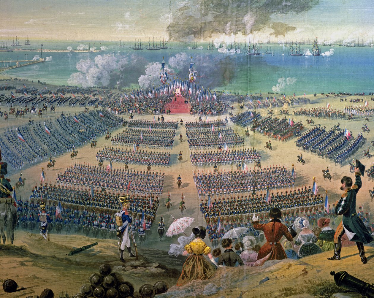 Inspicering af tropperne i Boulogne, 15. august 1804 af French School