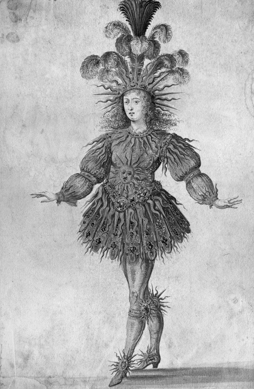 Kong Ludvig XIV af Frankrig i solkongens kostume i balletten 