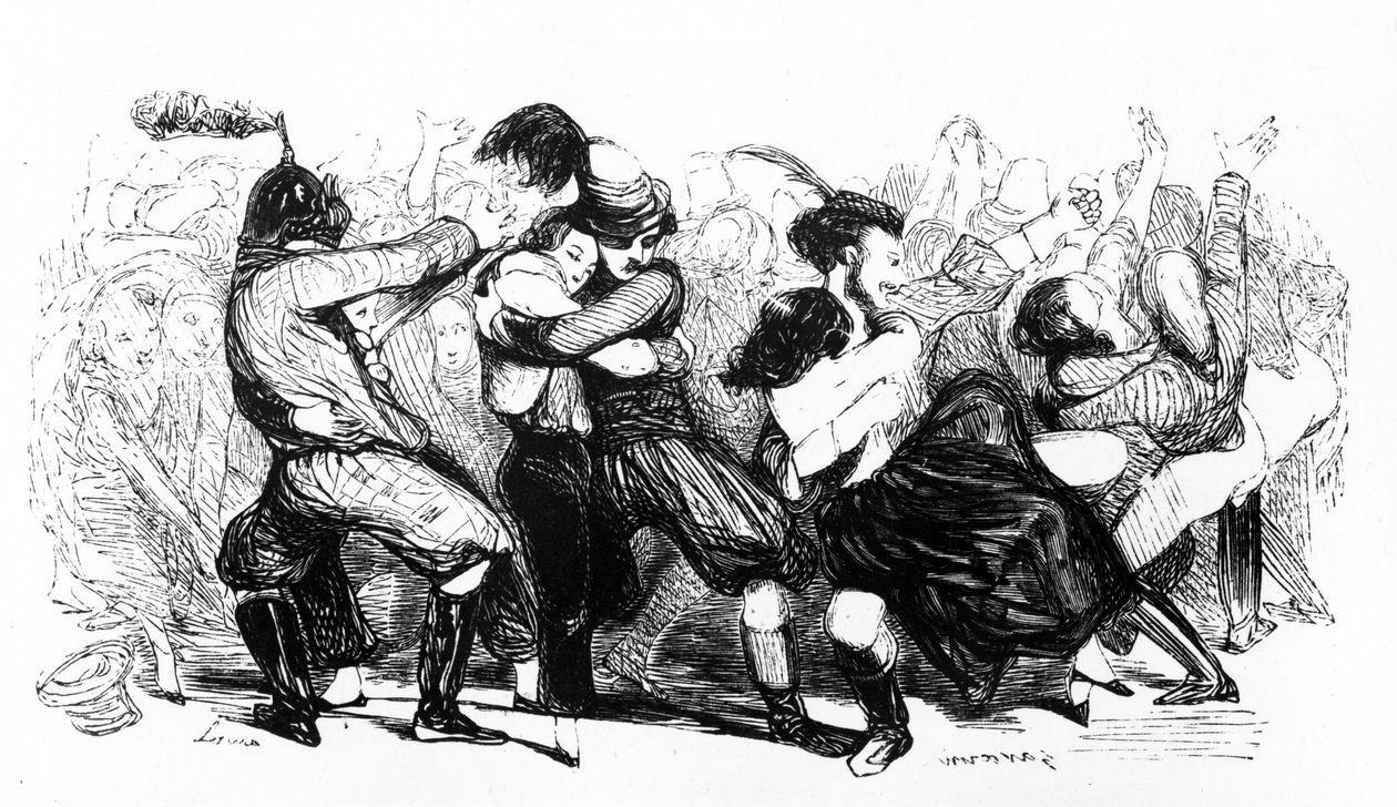 Le Bal Chicard, ca. 1840 af French School