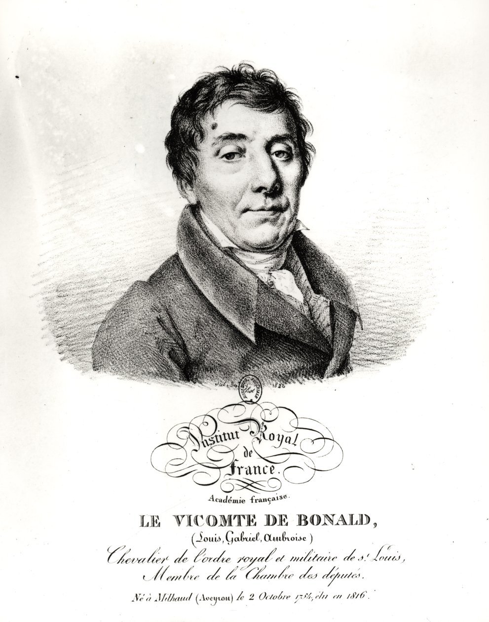 Louis, Viscount of Blonald (1734-1840) 1820 af French School