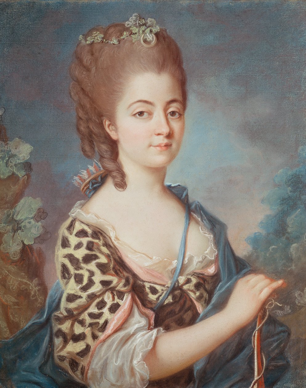 Madame Dupin de Francueil (1748-1821) født Marie Aurore de Saxe (pastel på papir) af French School