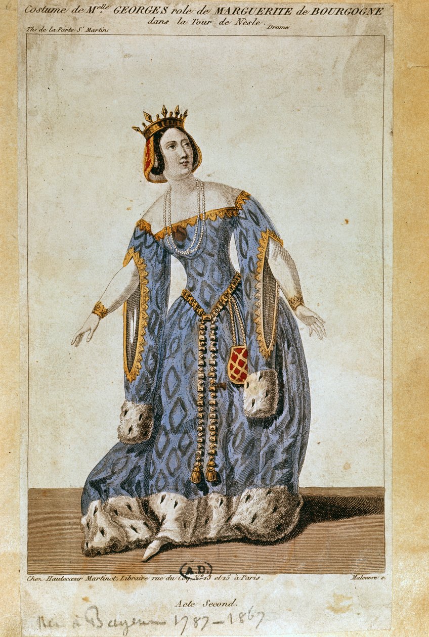 Mademoiselle George som Marguerite i 2. akt af 