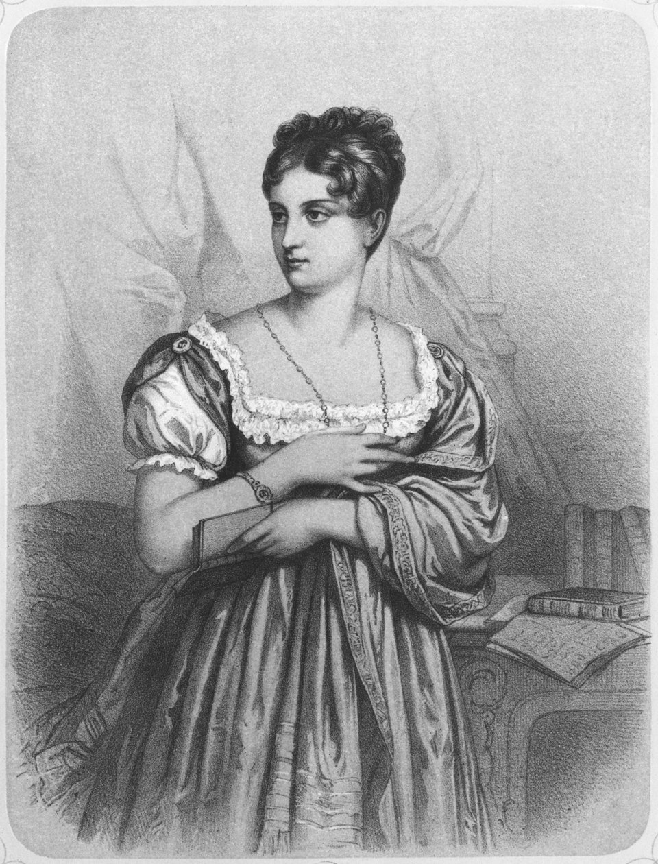 Mademoiselle George, graveret af J. Champagne af French School