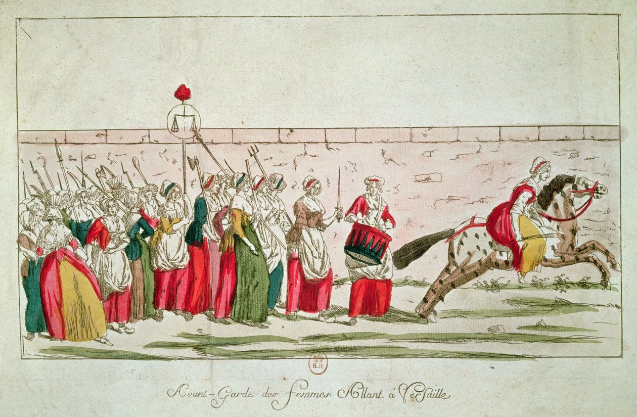 Kvinders march på Versailles, 5. oktober 1789 (se også 78695) af French School