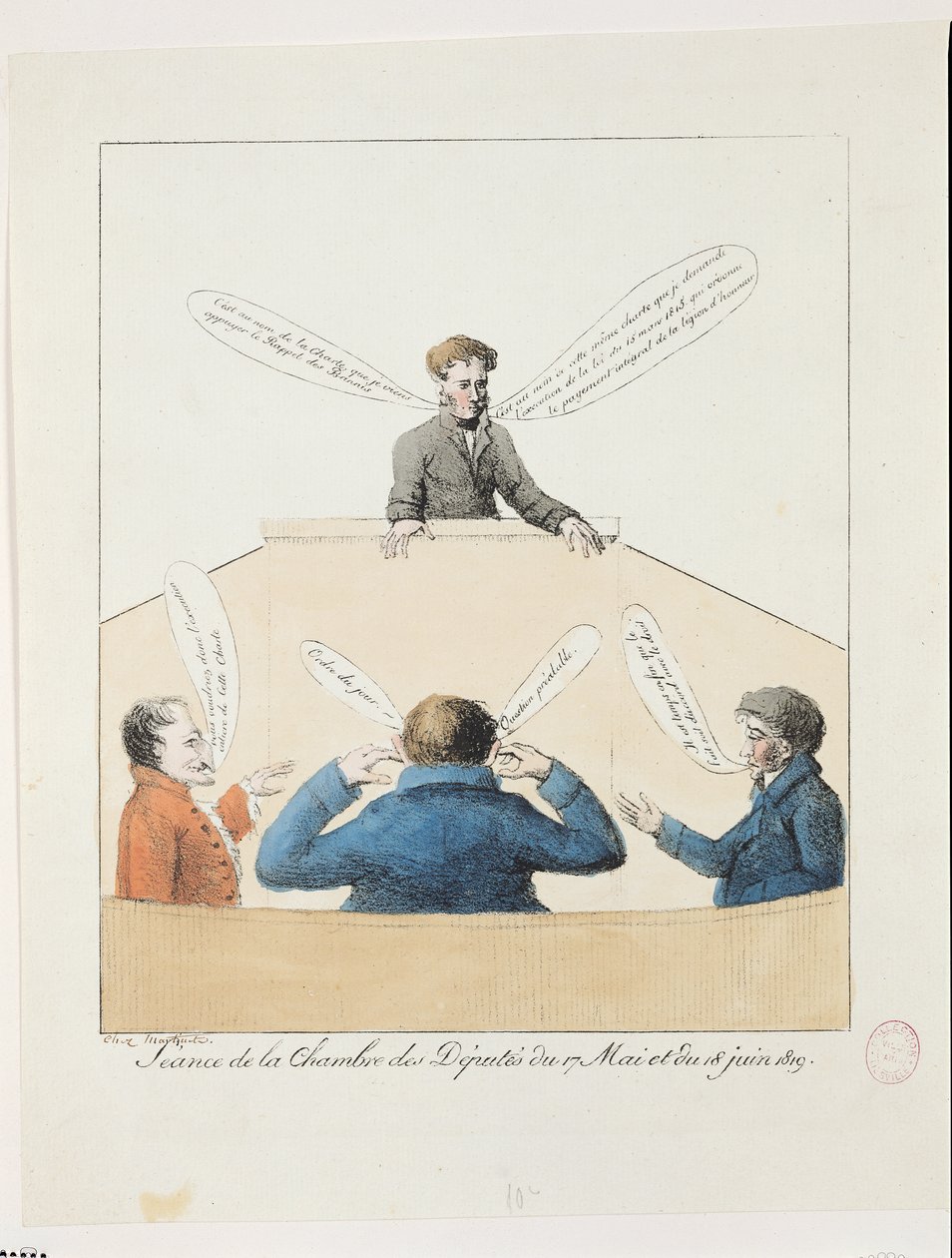 Møde i Deputeretkammeret fra 17. Maj til 18. Juni 1819 af French School