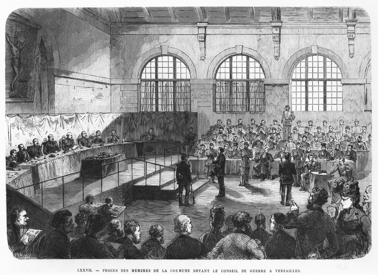 Medlemmer af kommunen blev krigsret i Versailles, 1872 af French School