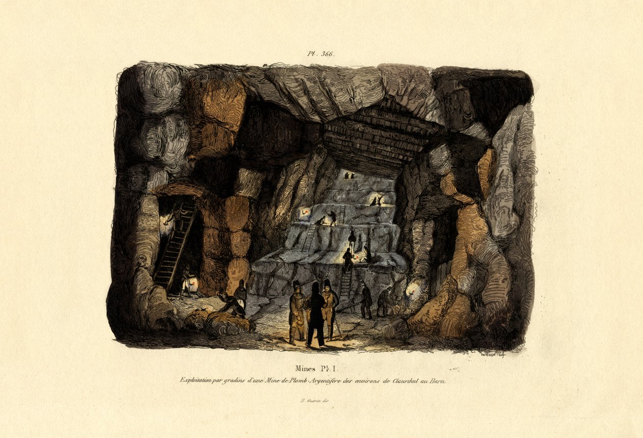 Mine, 1833-39 af French School