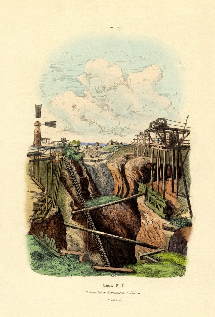 Mine, 1833-39 af French School