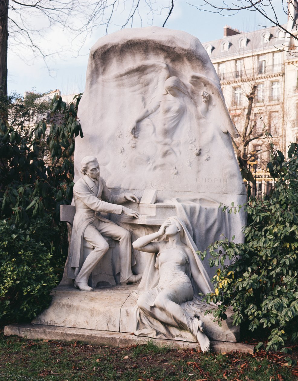 Monument til Frederic Chopin (1810-49) (marmor) af French School