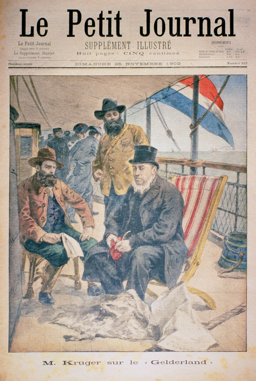 Kruger om Gelderland, forside af Le Petit Journal, 25. november 1900 af French School