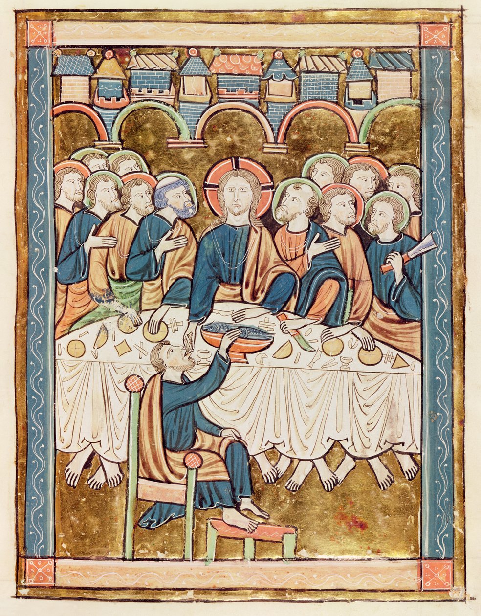 Ms 3016 fol.14 Den sidste nadver, fra 