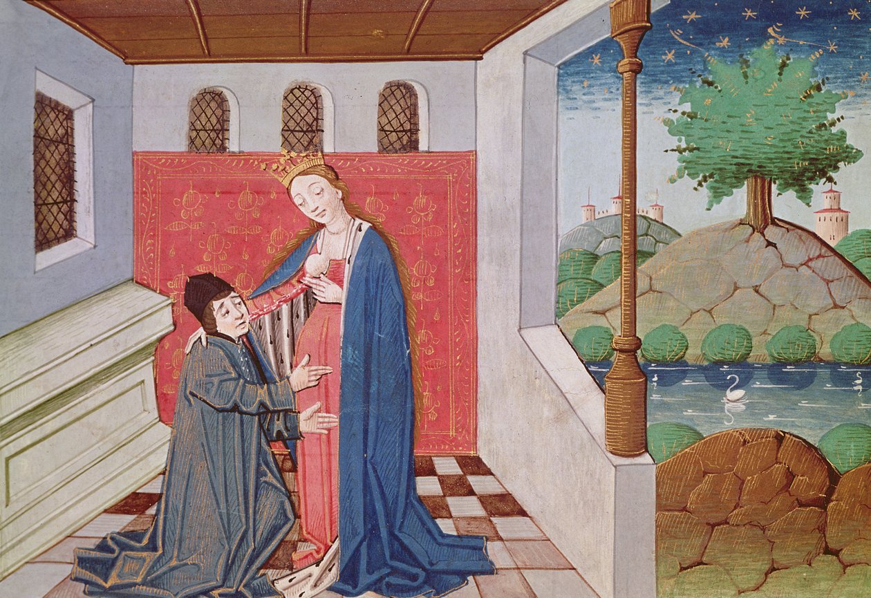 Ms 3045 fol.40v Dialog mellem Boethius og filosofi, fra 