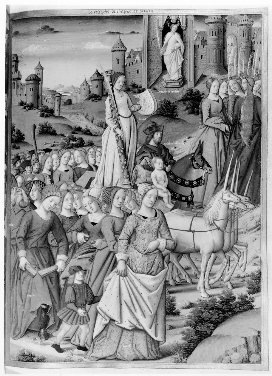Ms.Fr.594 fol.102 Kyskhedens og fornuftens triumf, fra 