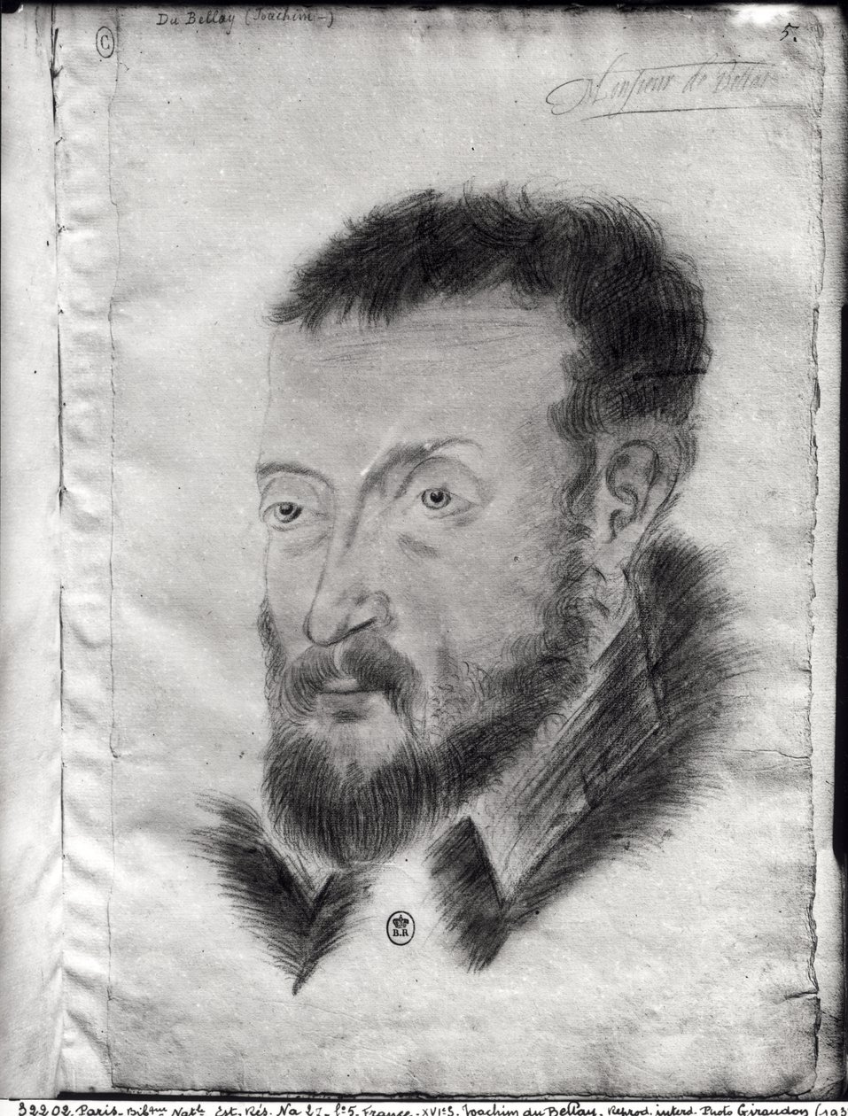 NA fol. 5 Joachim du Bellay (1522-60) af French School