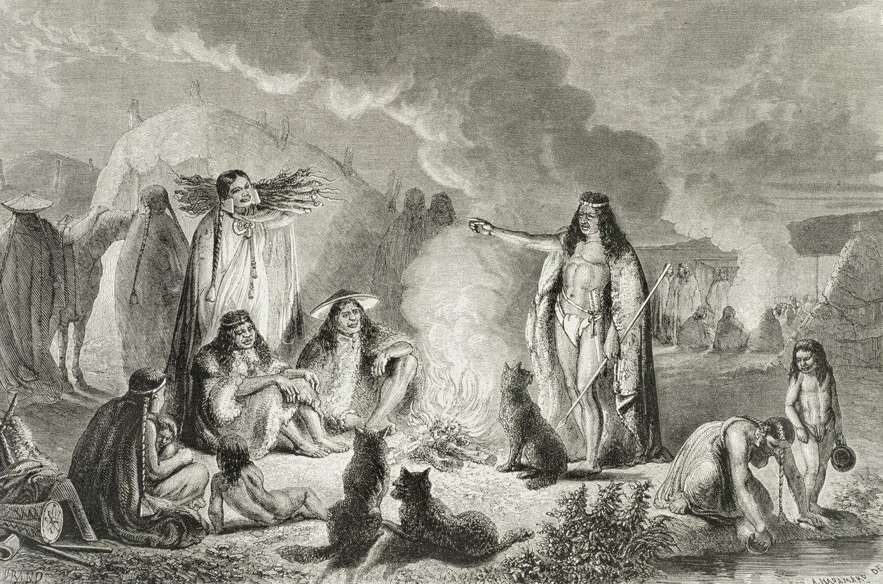 Indfødte patagoniere i 1850