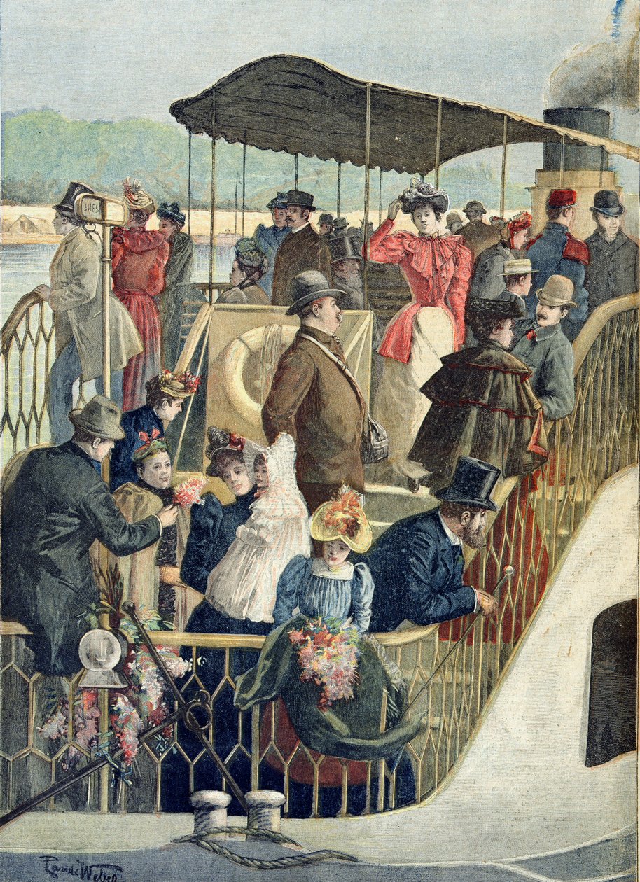 Pariserne vender tilbage fra landet, illustration fra 