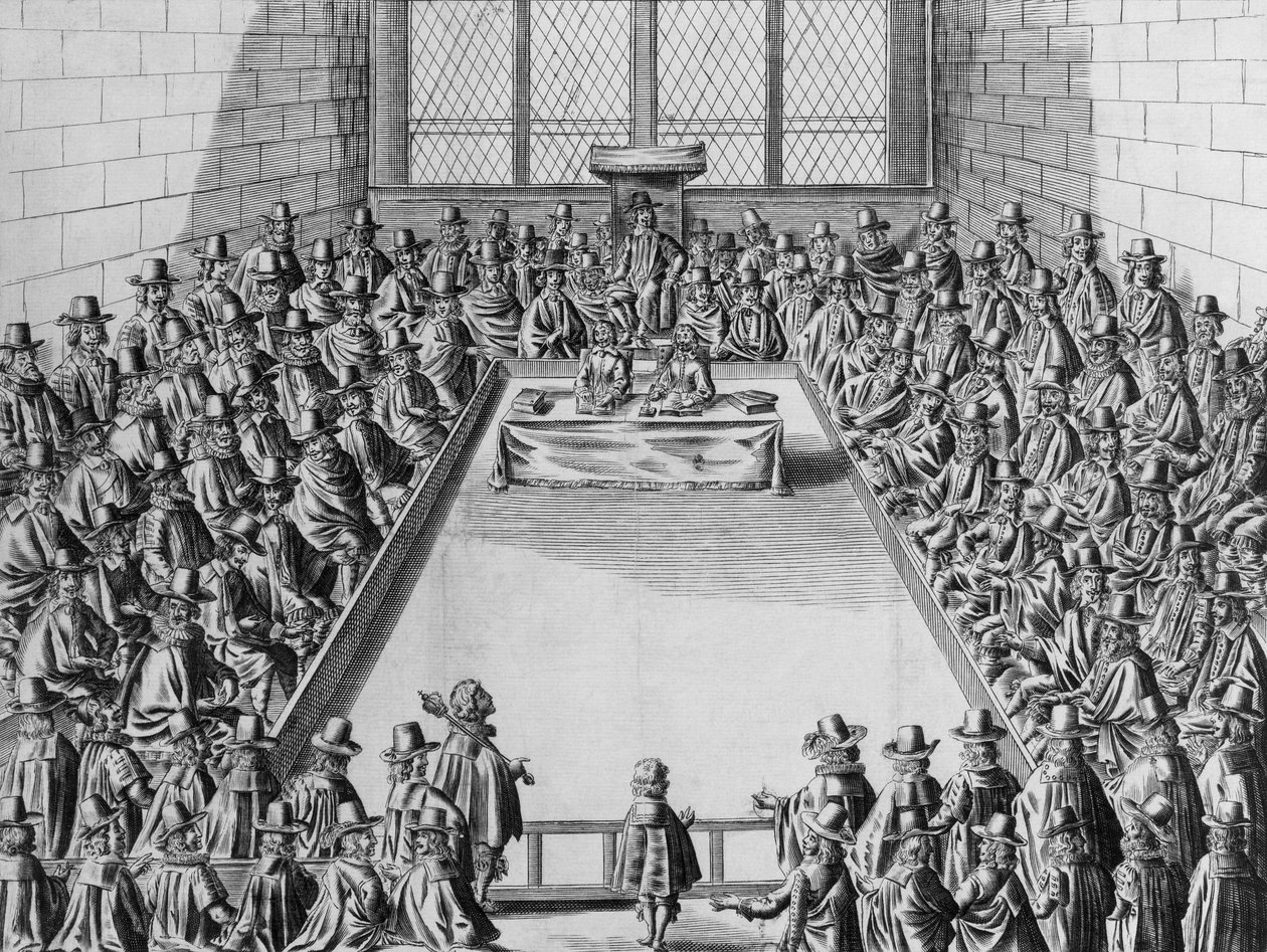 Parlamentet under Commonwealth, 1650 af French School