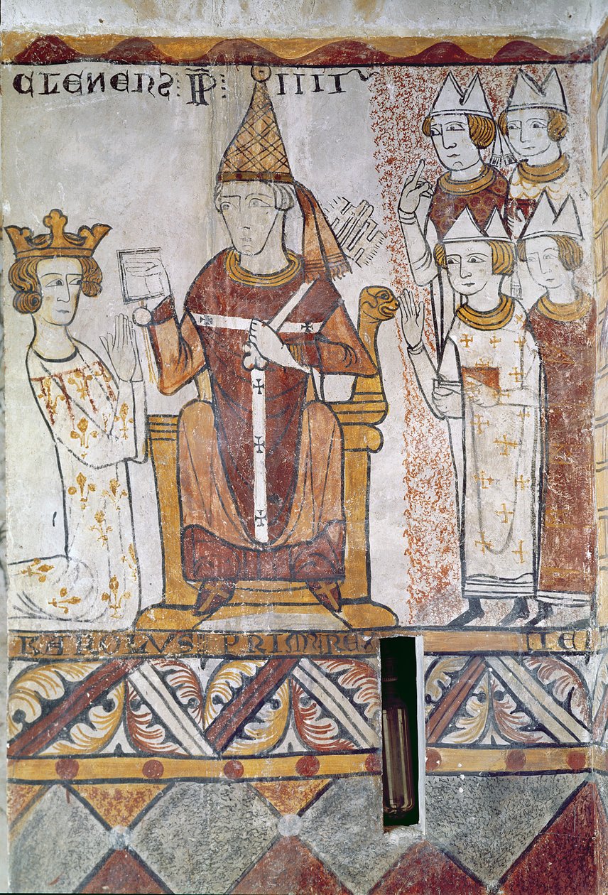 Pave Clemens IV (ca. 1195-1268) Investering af Charles af Anjou (1226-85) hos Kongeriget Sicilien, 28. juni 1265 af French School