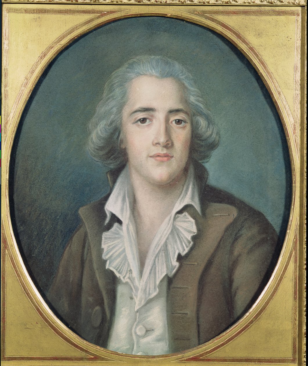 Portræt af Francois Rene (1768-1848) Vicomte de Chateaubriand, ca. 1786 (pastel på papir) af French School
