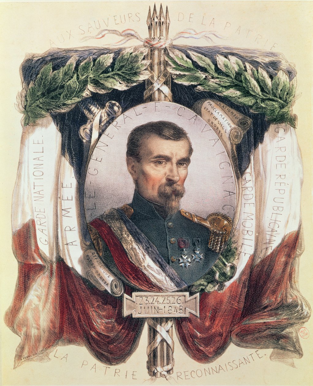 Portræt af general Louis Eugene Cavaignac (1802-57) af French School