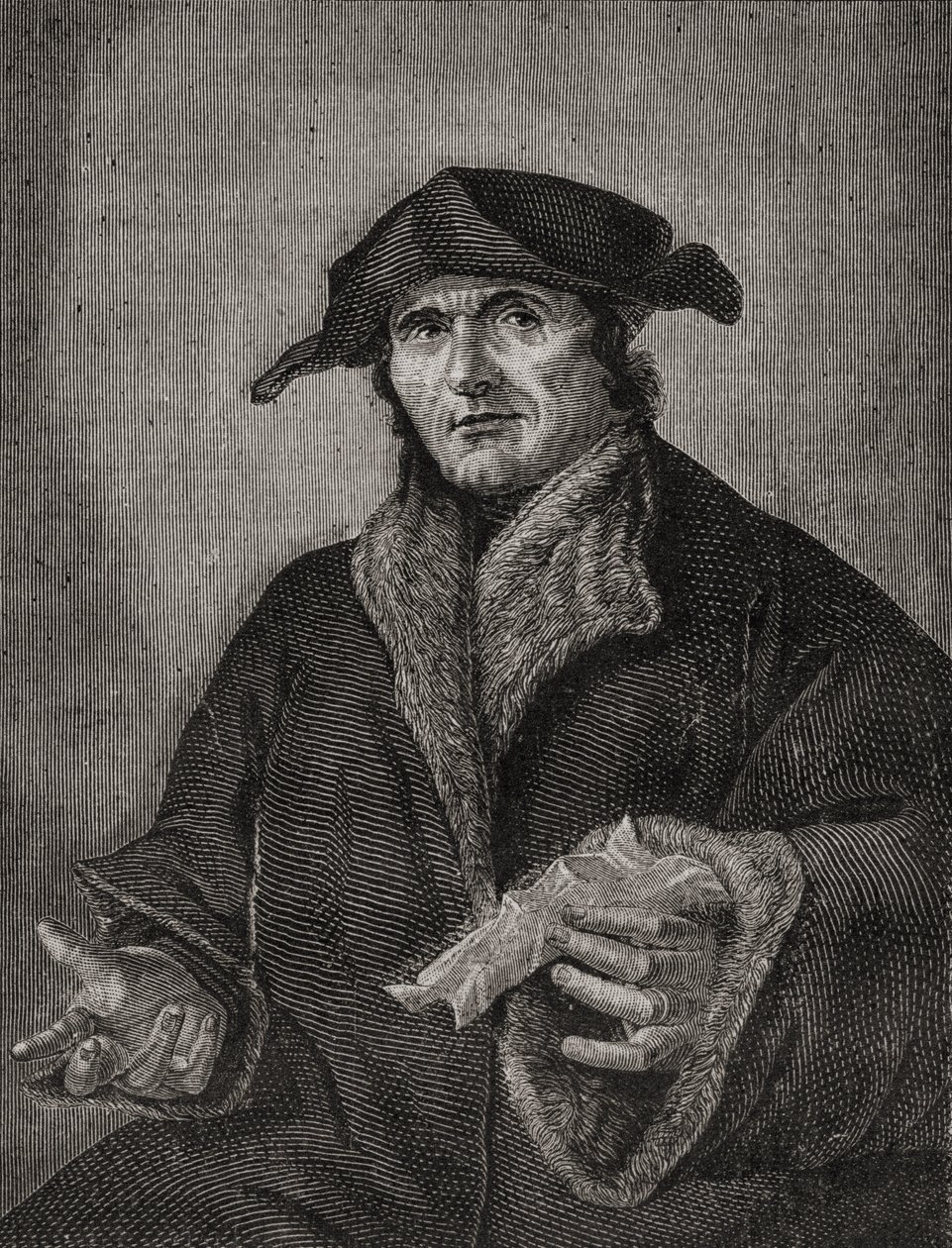 Portræt af John Calvin (1509-64) fransk teolog og reformator af French School