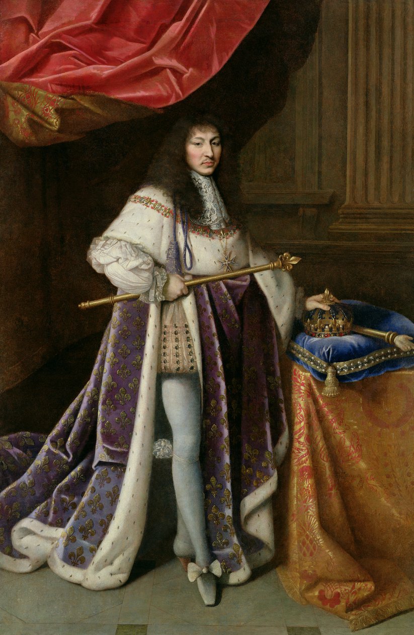Portræt af Ludvig XIV (1638-1715) af French School