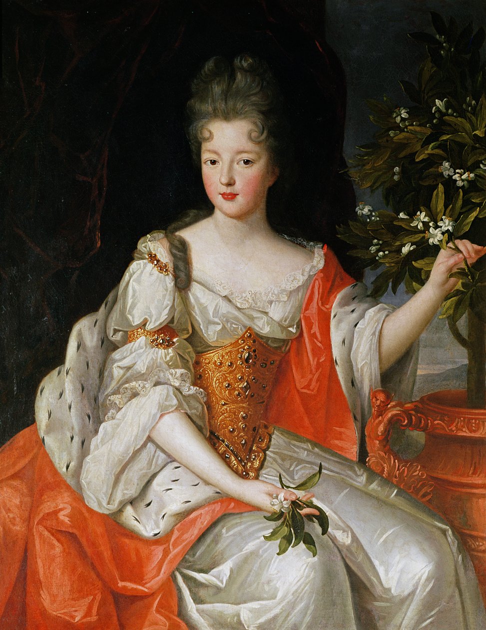 Portræt af Louise-Francoise de Bourbon (1673-1743) slutningen af det 17. århundrede af French School
