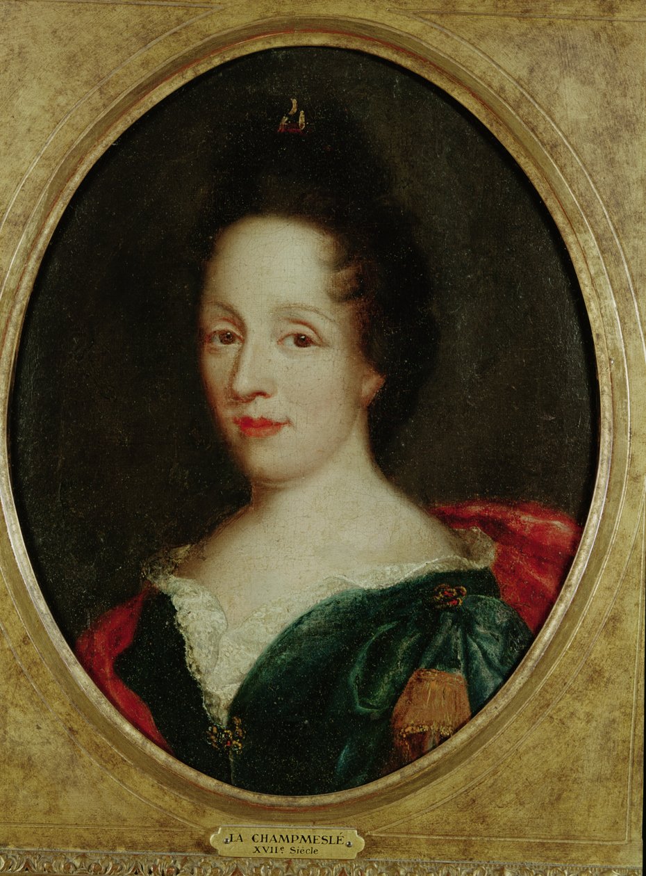 Portræt af Madame Champmesle (1642-98) af French School