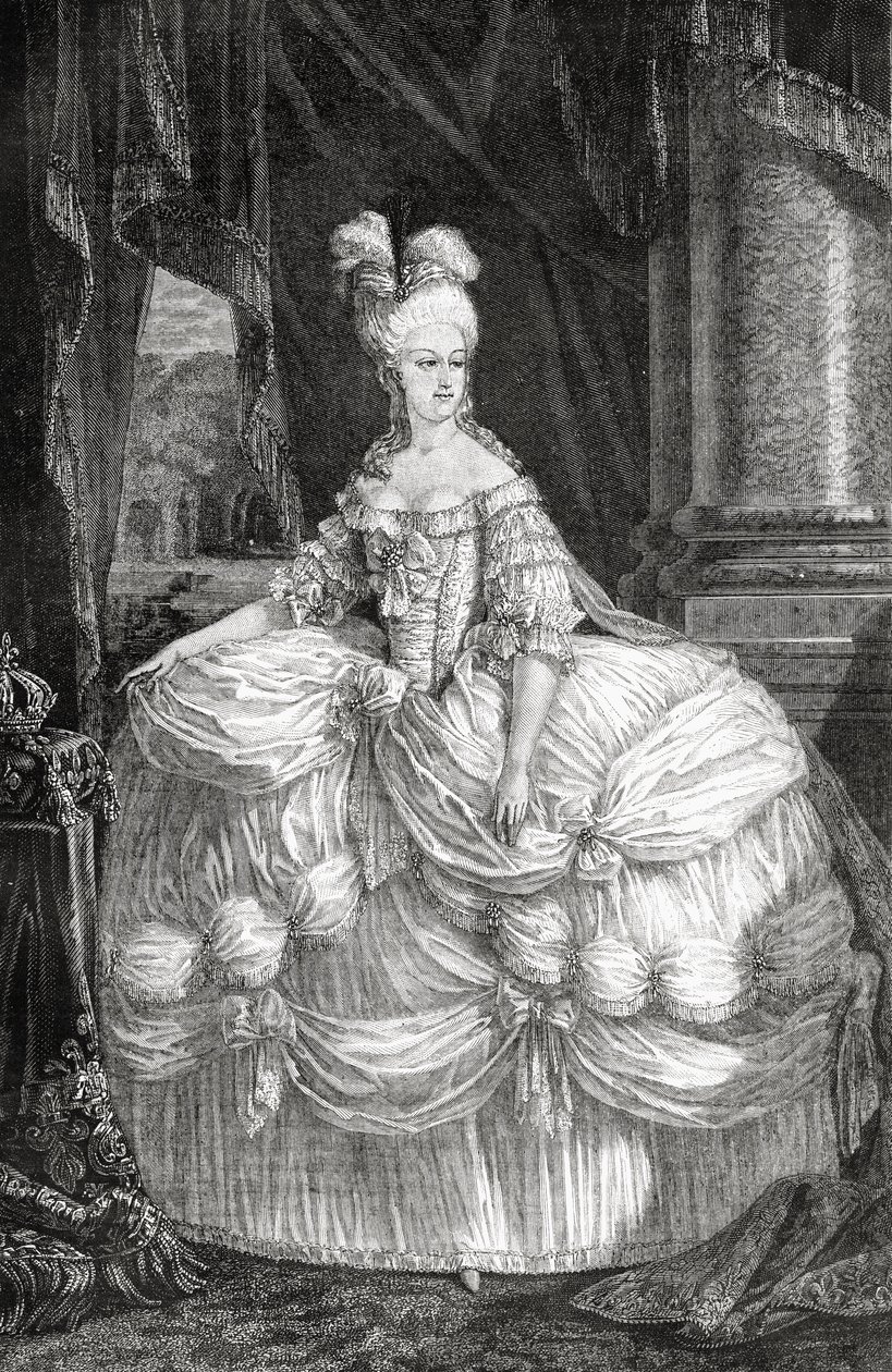Portræt af Marie Antoinette (1755-93) af French School