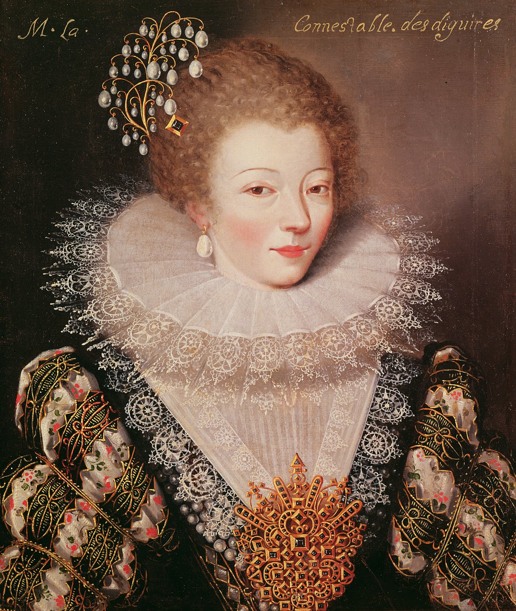 Portræt af Marie Vignon (ca. 1576-1657) af French School
