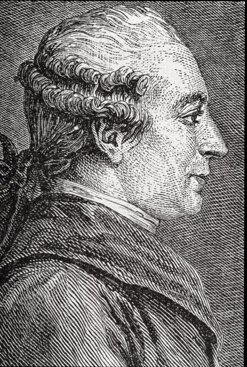 Portræt af Pierre Augustin Caron de Beaumarchais (1732-99) af French School