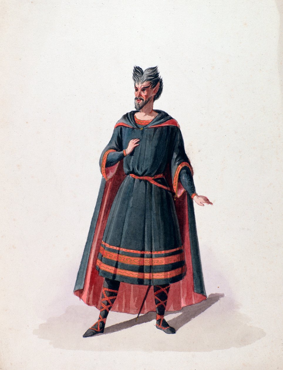 Portræt af Robert, en karakter fra Robert le diable opera af Giacomo Meyerbeer (1791-1864). 19. århundrede. af French School