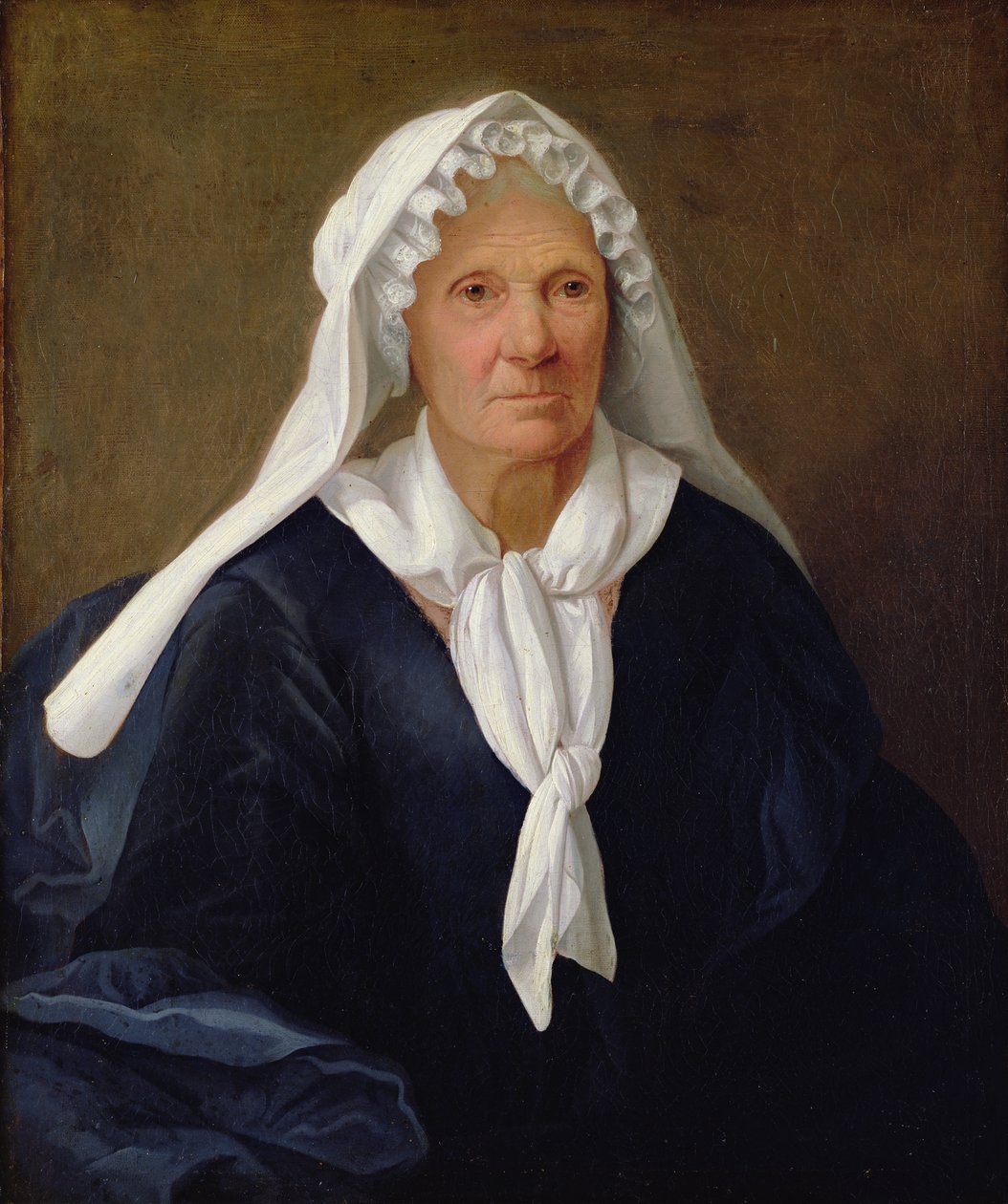 Portræt af en gammel kvinde, ca.1781 af French School