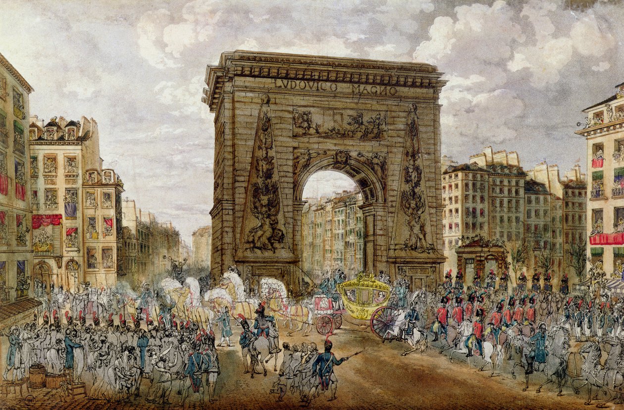 Procession af pave Pius VII (1742-1823) i Paris, 28. november 1804 af French School