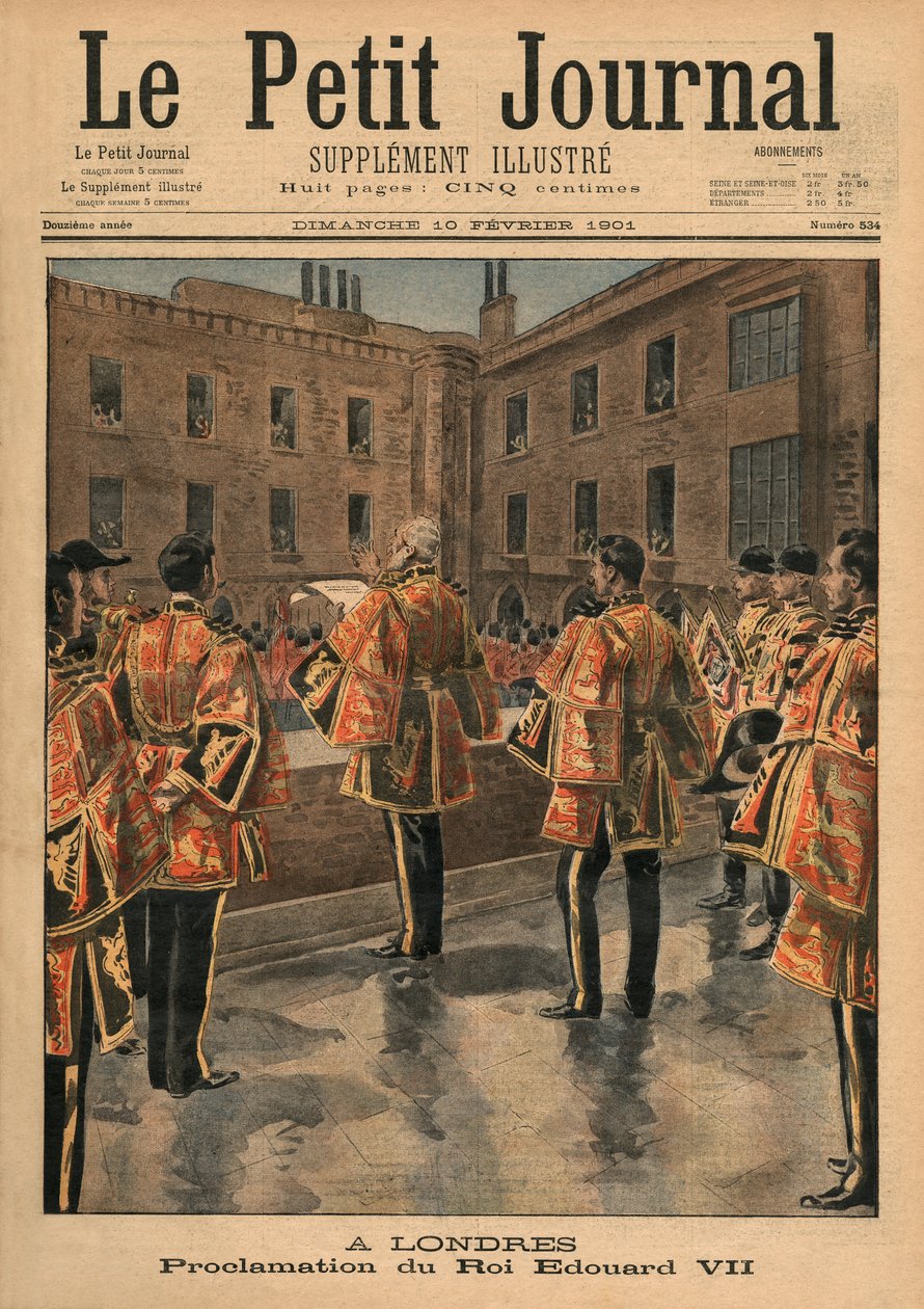 Proklamation af King Edward VII, London, forsideillustration fra 