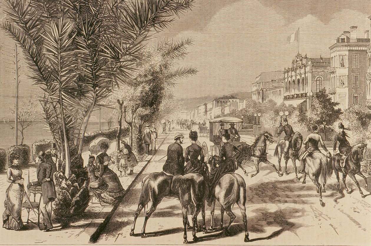 Promenade des Anglais, Nice, 1880 af French School