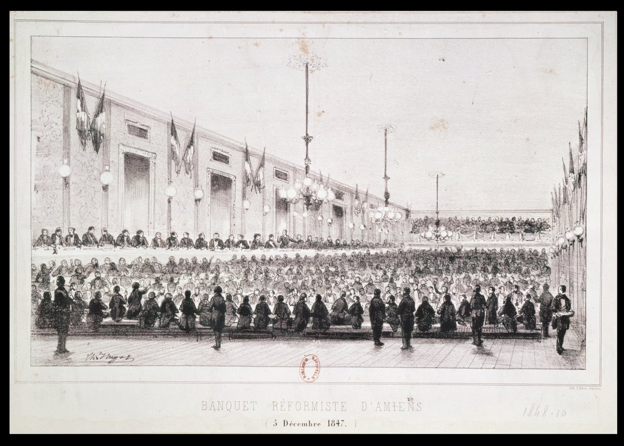 Reformistisk banket i Amiens, 5. december 1847 af French School