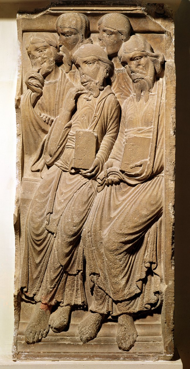 Relief forestillende apostle, fra Abbaye de Saint-Guilhem du Desert af French School