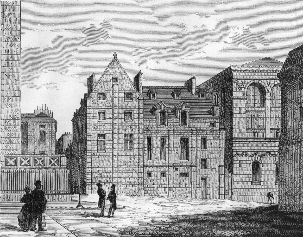Rester af Montaigu College, ca. 1850 af French School