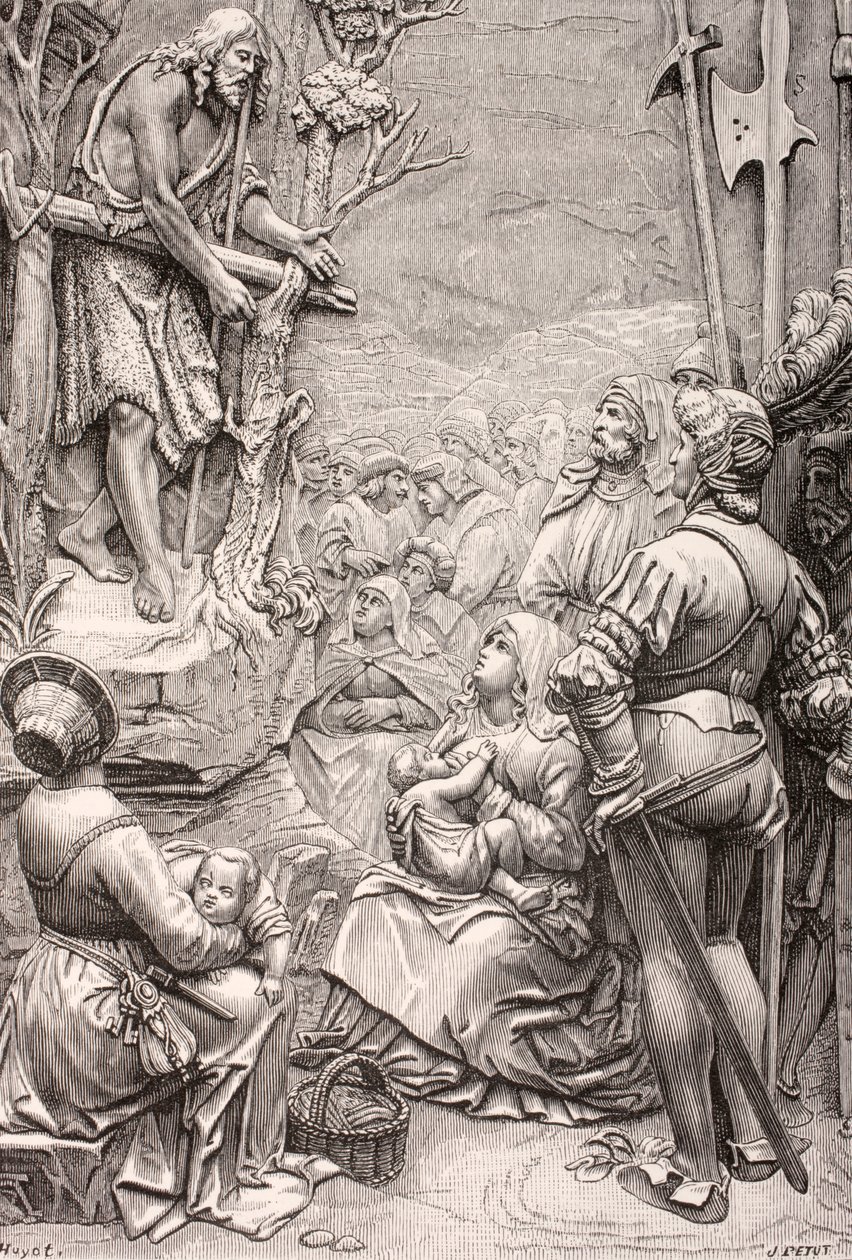 Johannes Døberen prædiker i ørkenen efter et værk af Albrecht Durer, fra 