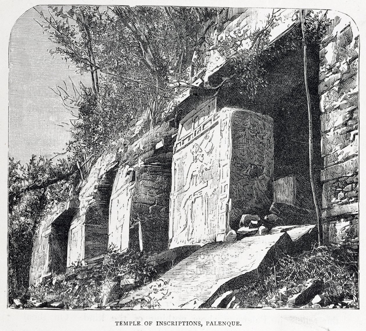 Temple of Inscriptions, Palenque, fra 