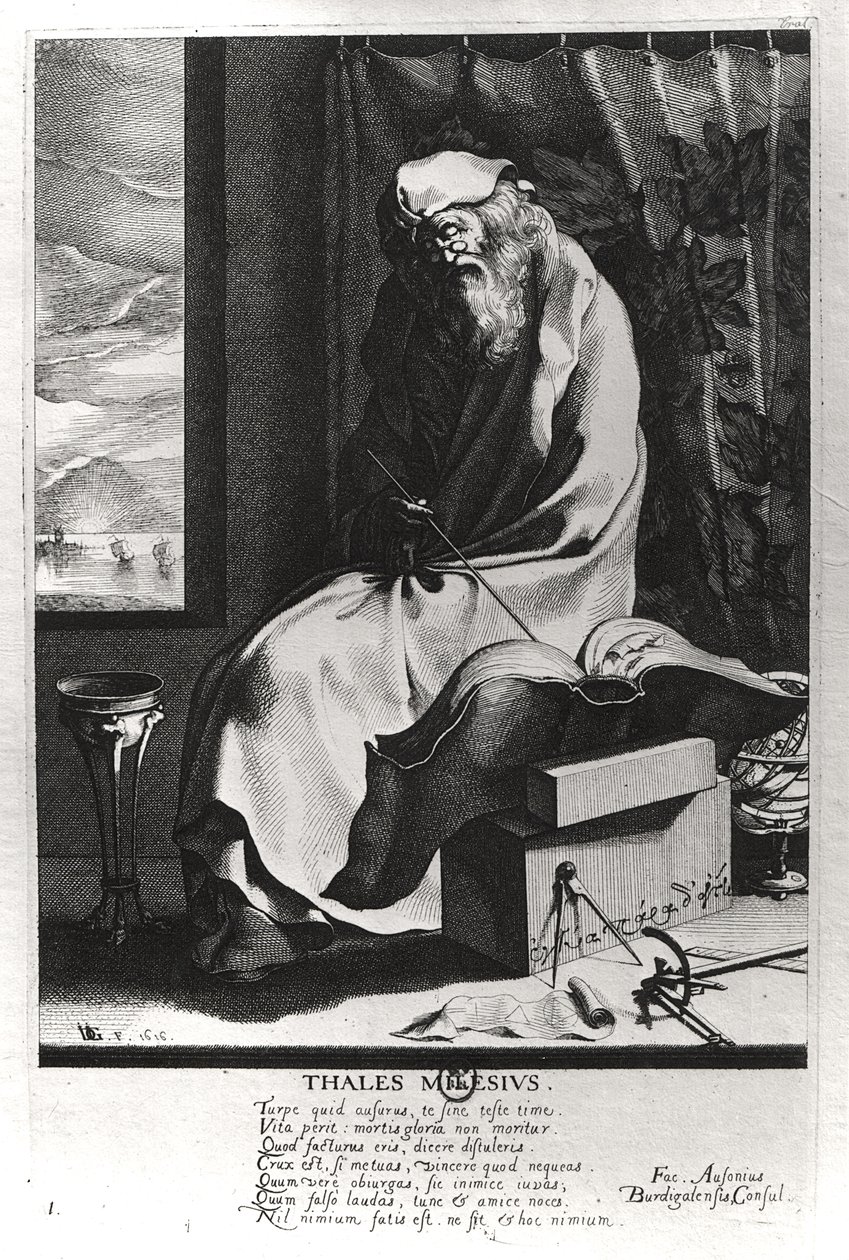 Thales fra Milet (ca. 625-c. 547 f.Kr.) af French School