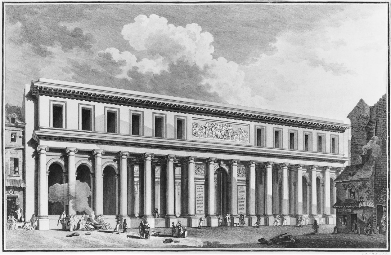 The Academy of Surgery, Paris, graveret af Claude Rene Gabriel Poulleau (f.1849) 1773 af French School