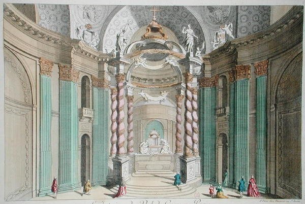 Baldakinen i Eglise du Val-de-Grace, Paris af French School