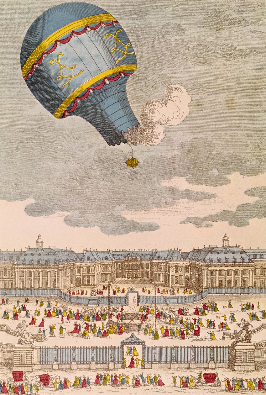 Balloneksperimentet på Chateau de Versailles, 19. september, 1783 af French School