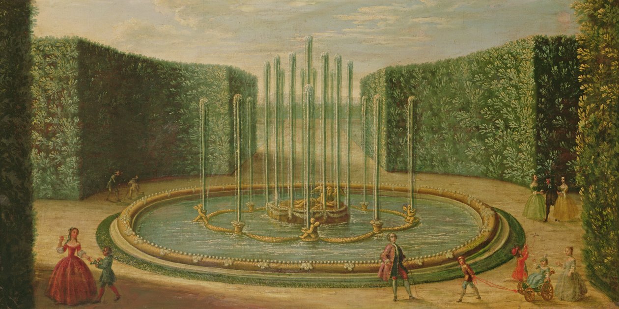 Saturnbassinet i Versailles, begyndelsen af det attende århundrede af French School